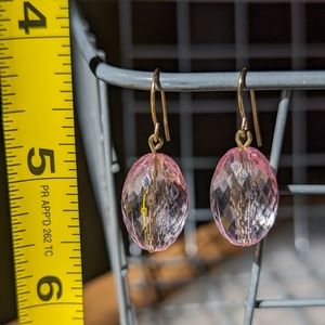 Pink crystal earrings